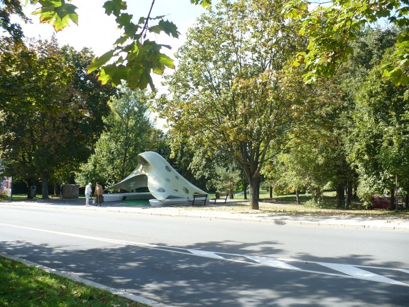 The Small Octopus - bus stop in Brno