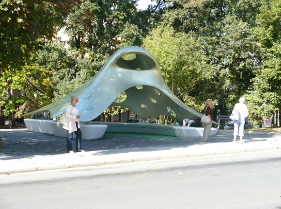 The Small Octopus - bus stop in Brno