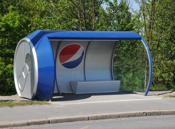 The Coke Can - bus stop in Ostrava Nová Ves