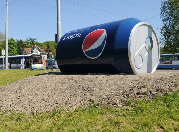 The Coke Can - bus stop in Ostrava Nová Ves