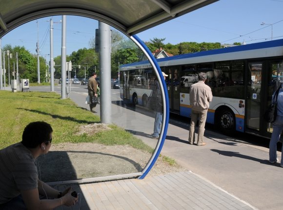 The Coke Can - bus stop in Ostrava Nová Ves